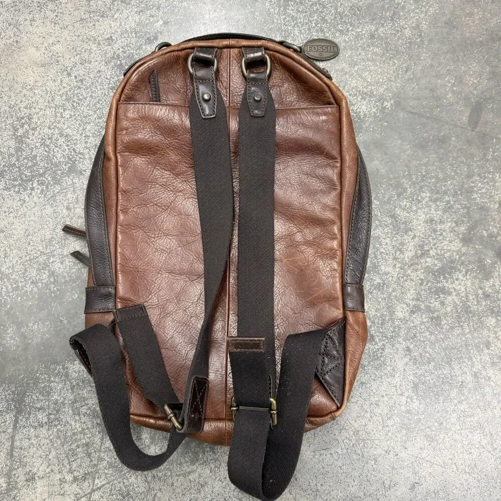 Vintage Fossil Leather Backpack